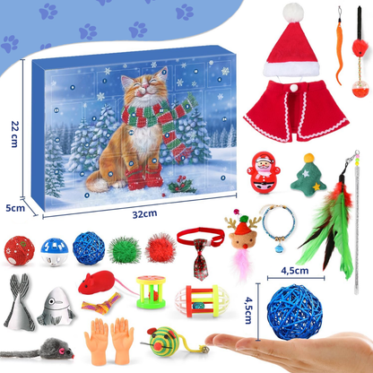 Calendario de Adviento para Gatos con 24 Juguetes
